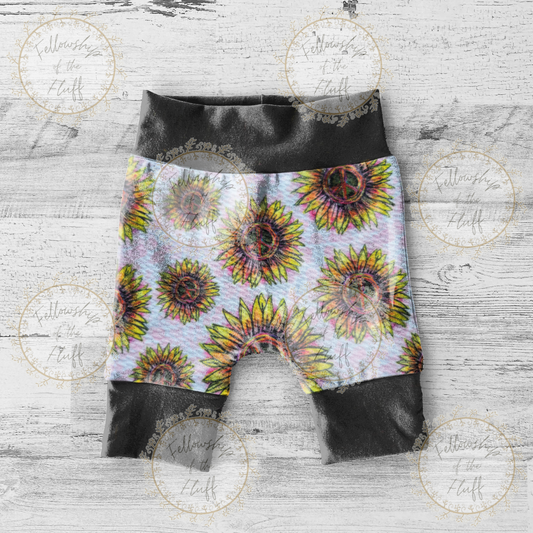 Peace Sunflowers Bummies/Shorties